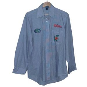 University of Florida Gators Bling Rhinestones Long Sleeve Dress Shirt Women's